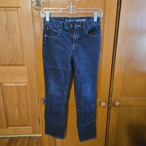 Children's Place Kids' Dark Blue Straight Leg Jeans Size 10